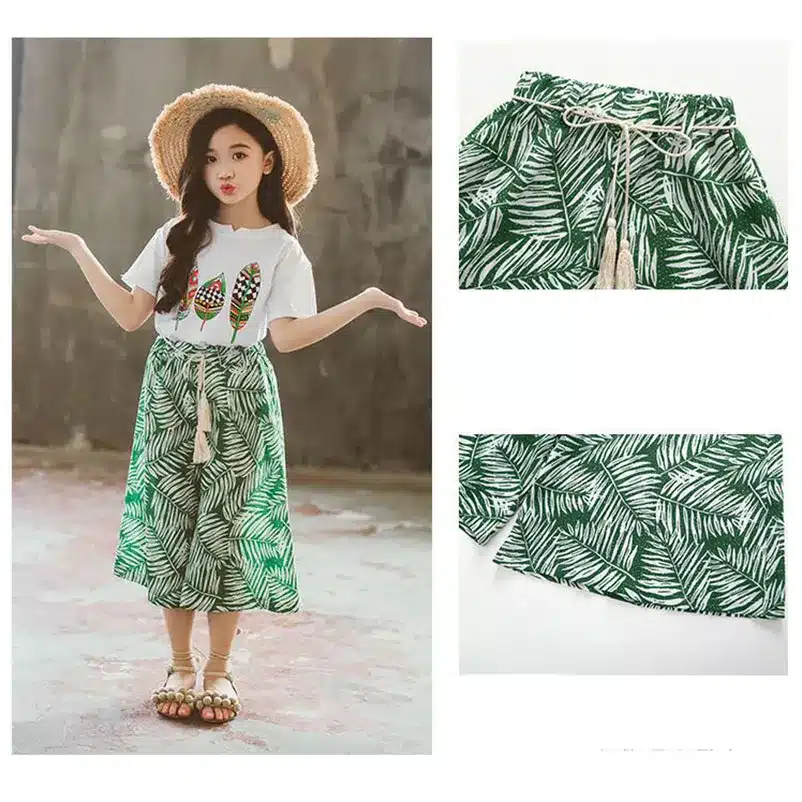 Summer Girls Clothes Sets Baby Girl Short Sleeve Shirt Top+Shorts Suits Kids Clothing Printed Children's Clothes 2pcs 16