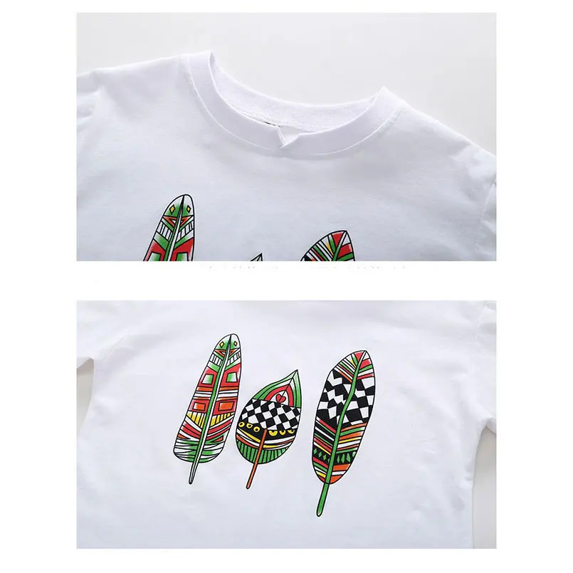 Summer Girls Clothes Sets Baby Girl Short Sleeve Shirt Top+Shorts Suits Kids Clothing Printed Children's Clothes 2pcs 18