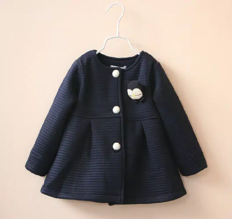 Spring Autumn Children Girls Jackets Baby Penguin Single Breasted Kids Coat Girl Outerwear Jacket For Girls Bow Girl Clothes 21
