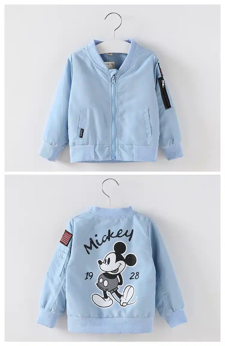 Fashion Baby Clothing Mickey Girls Boys Jackets Kids Coat Mickey's Clothes Infantil Autumn Spring Outwear Baseball Windbreaker 12