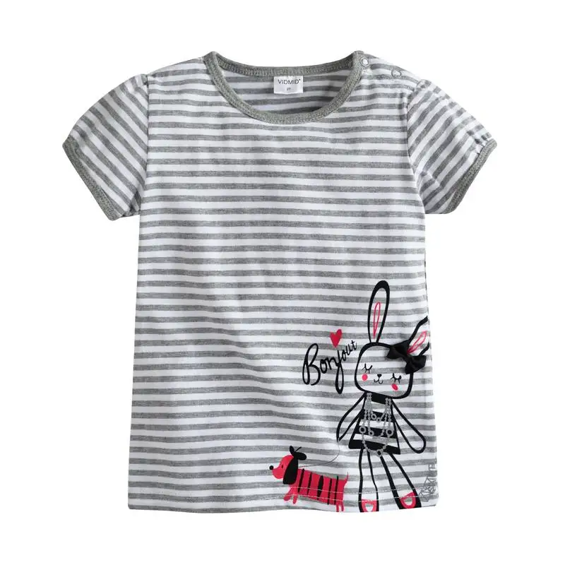 VIDMID 2-10 years baby Girl t-shirt big Girls tee shirts for children girl blouse sale t shirt 100% cotton kids summer clothes 8