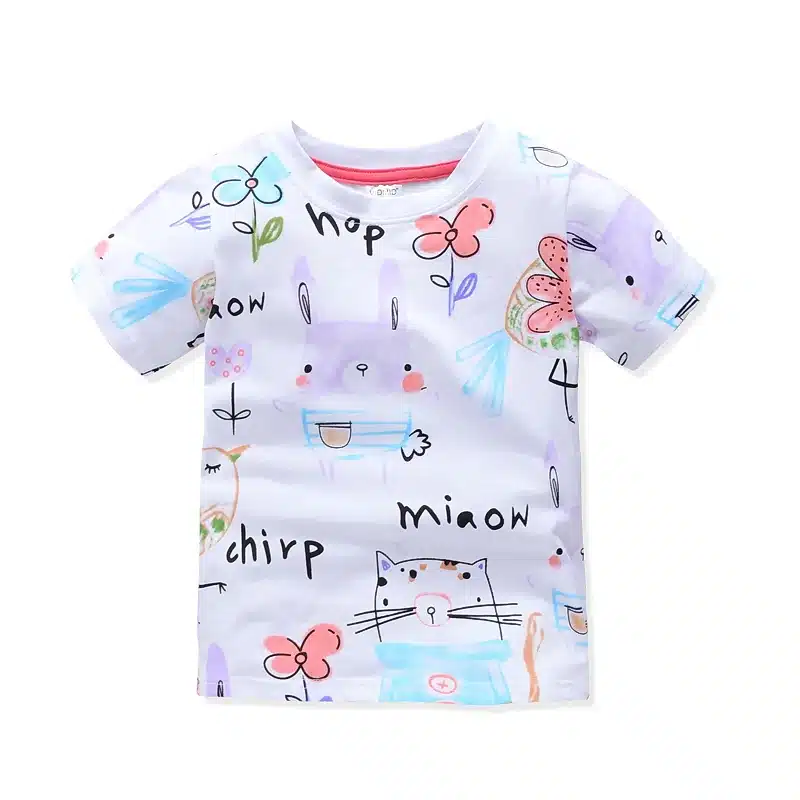 VIDMID 2-10 years baby Girl t-shirt big Girls tee shirts for children girl blouse sale t shirt 100% cotton kids summer clothes 17