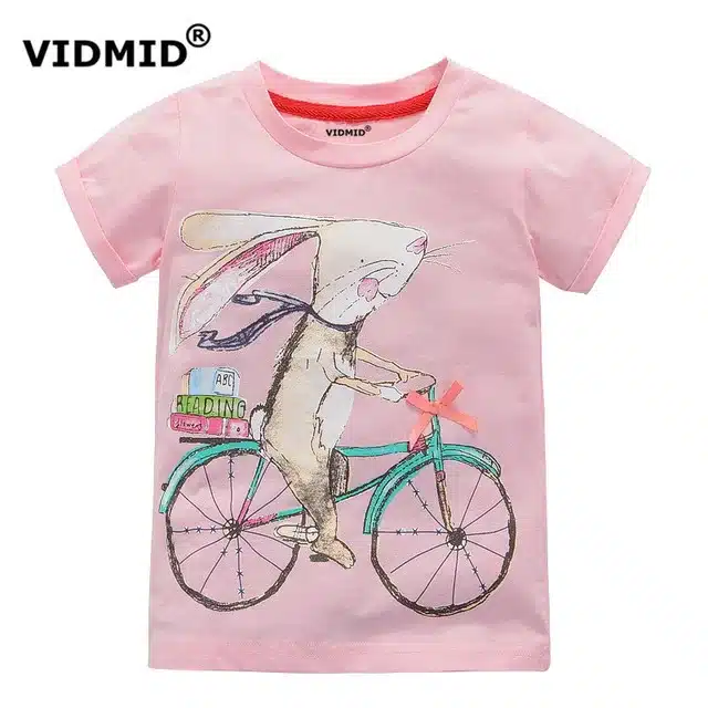 VIDMID 2-10 years baby Girl t-shirt big Girls tee shirts for children girl blouse sale t shirt 100% cotton kids summer clothes 22