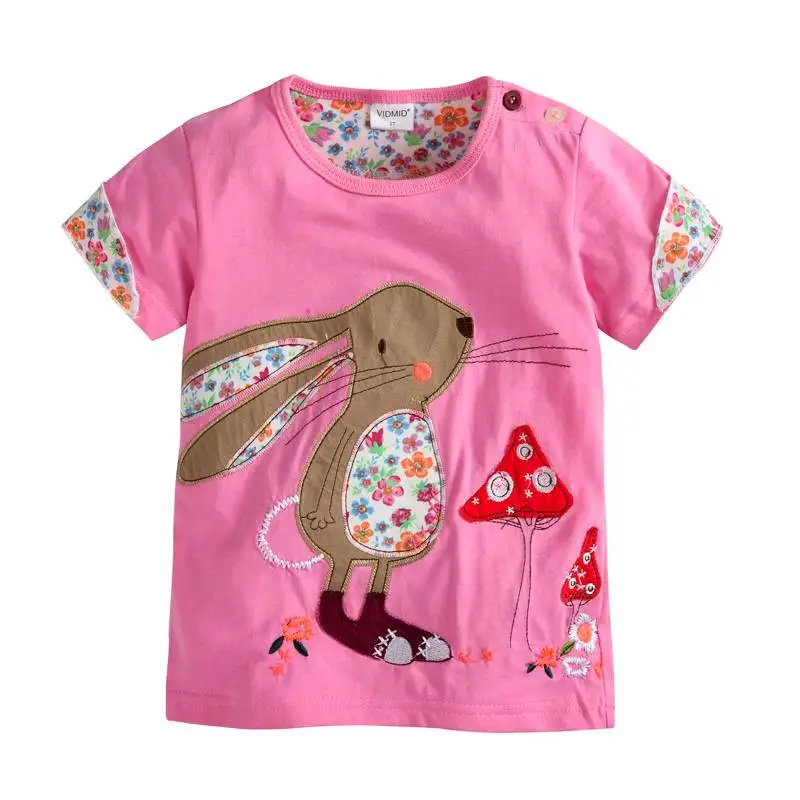 VIDMID 2-10 years baby Girl t-shirt big Girls tee shirts for children girl blouse sale t shirt 100% cotton kids summer clothes 24