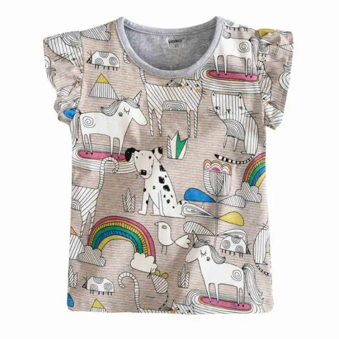 VIDMID 2-10 years baby Girl t-shirt big Girls tee shirts for children girl blouse sale t shirt 100% cotton kids summer clothes 27