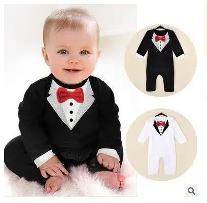 Baby Boy Romper Infant Toddle baby Suit Little Gentleman Clothing with bow tie Baby Jumpsuit bebe Kids Clothing Jumpsuits 13