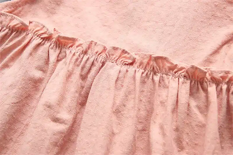 LILIGIRL Ruffle Sleeve Kids Summer Dress for Girls Blouses Tops Linen Elegant Princess Party Dresses 2019 Baby Shirts Clothes 13