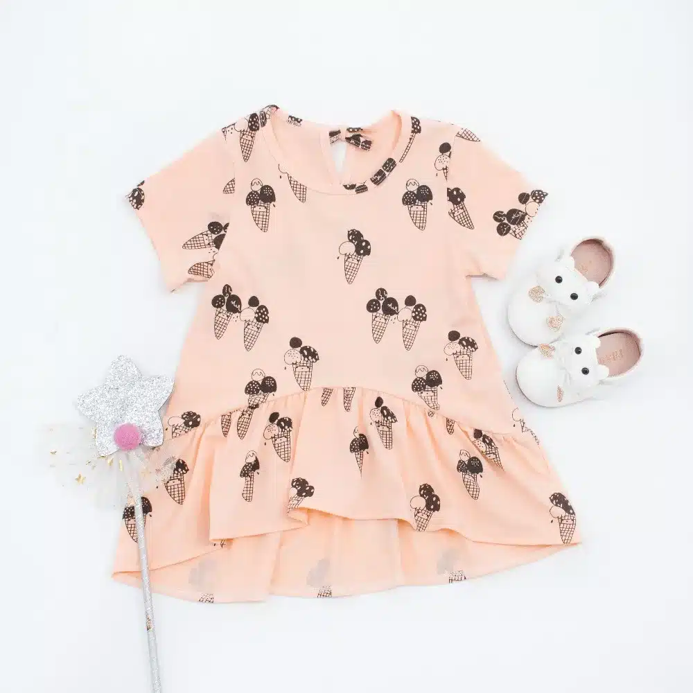 EnkeliBB Clearance Brand CLothing For Kids Girls Ice Cream Dresses Baby Ice Cream Romper Brother Sister Matching Twins Clothes 9