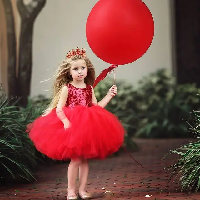 Love Shape Girl Dress Glitter Sequin Wedding Bridesmaid Pageant 2018 Summer Princess Party Dresses Children Clothes Size 1-5 8