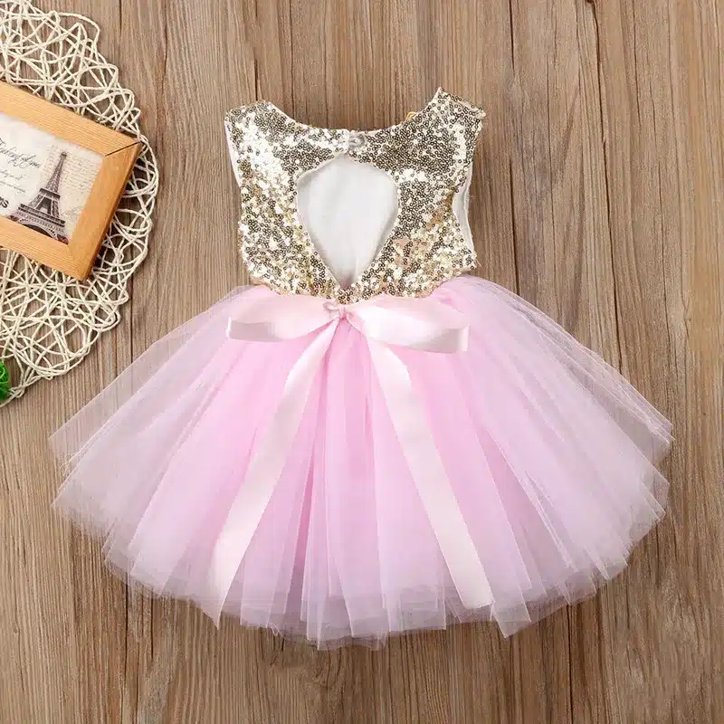 Love Shape Girl Dress Glitter Sequin Wedding Bridesmaid Pageant 2018 Summer Princess Party Dresses Children Clothes Size 1-5 18