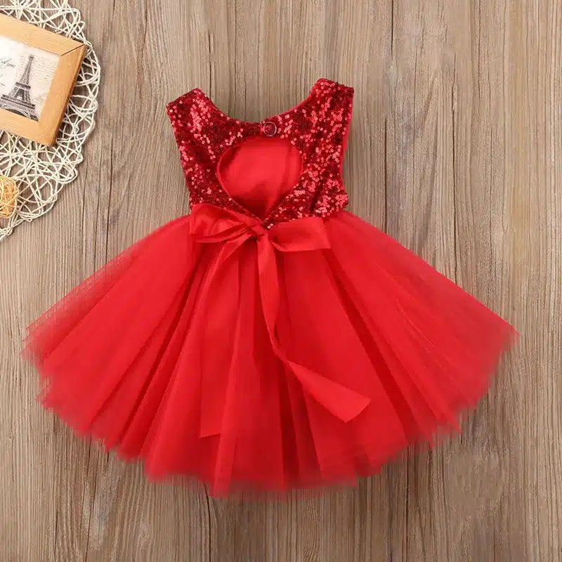 Love Shape Girl Dress Glitter Sequin Wedding Bridesmaid Pageant 2018 Summer Princess Party Dresses Children Clothes Size 1-5 21