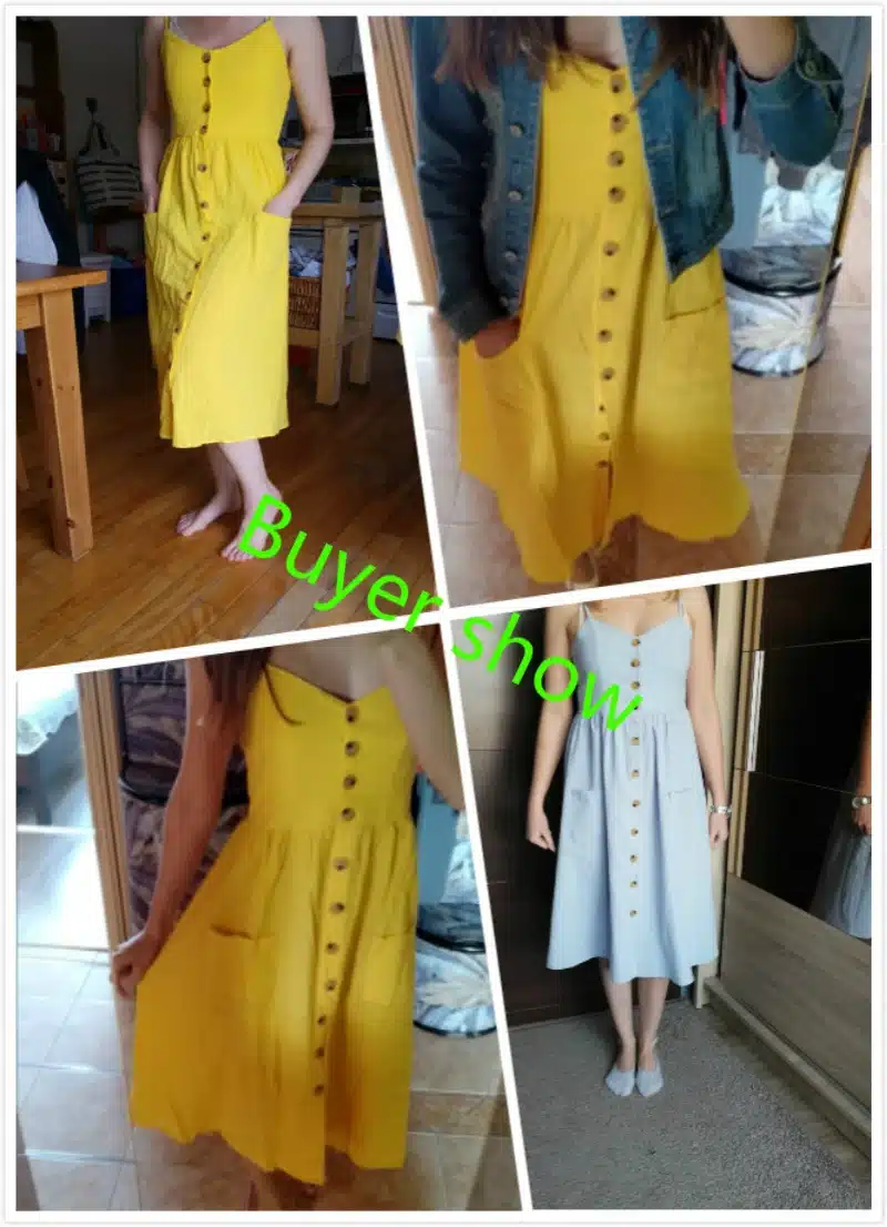 BEFORW Women Summer Dress 2019 Sexy Straps Bohemian Floral Tunic Beach Dress Sundress Pocket Red Dresses Female 9