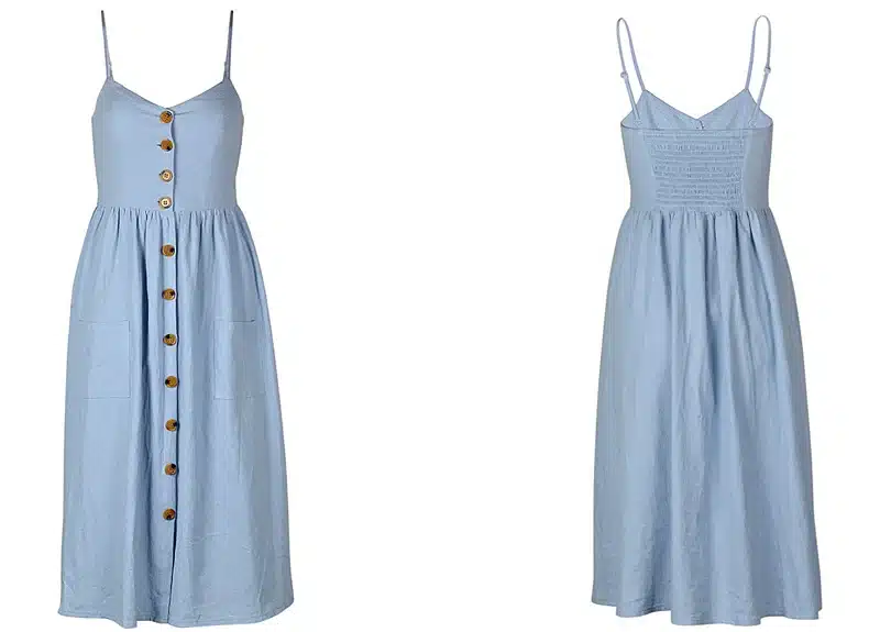 BEFORW Women Summer Dress 2019 Sexy Straps Bohemian Floral Tunic Beach Dress Sundress Pocket Red Dresses Female 22