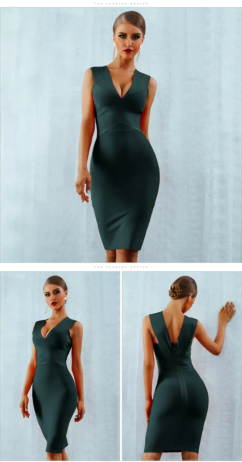 ADYCE Summer Women Bandage Dress Vestidos Verano 2019 Orange Red Tank Sexy Deep V-Neck Sleeveless Bodycon Celebrity Party Dress 16