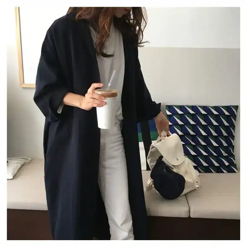 2019 Ladies Commute Casual Shirt Dress Summer Autumn Notched Collar Long Sleeve Sashed Single Breasted Solid Women Dresses CC132 11