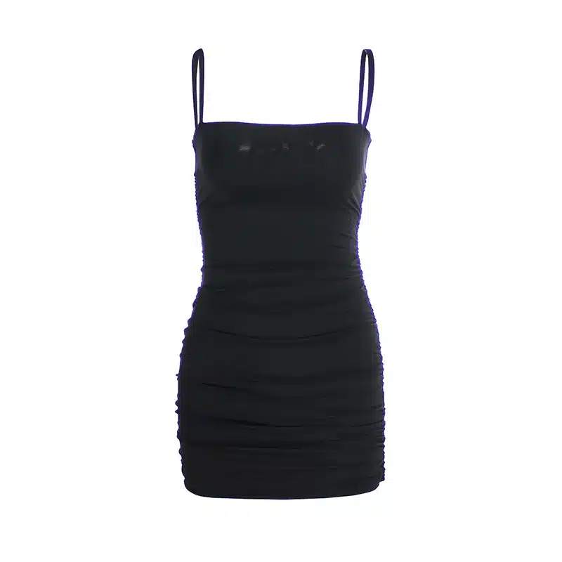 Articat Black Sexy Bodycon Summer Dress 2019 Strapless Spaghetti Strap Bandage Mini Dress Party Casual Basic Beach Dress Short 17
