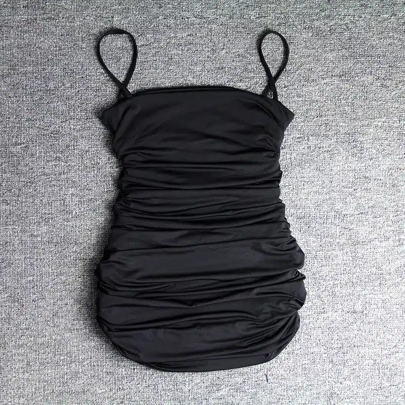 Articat Black Sexy Bodycon Summer Dress 2019 Strapless Spaghetti Strap Bandage Mini Dress Party Casual Basic Beach Dress Short 26