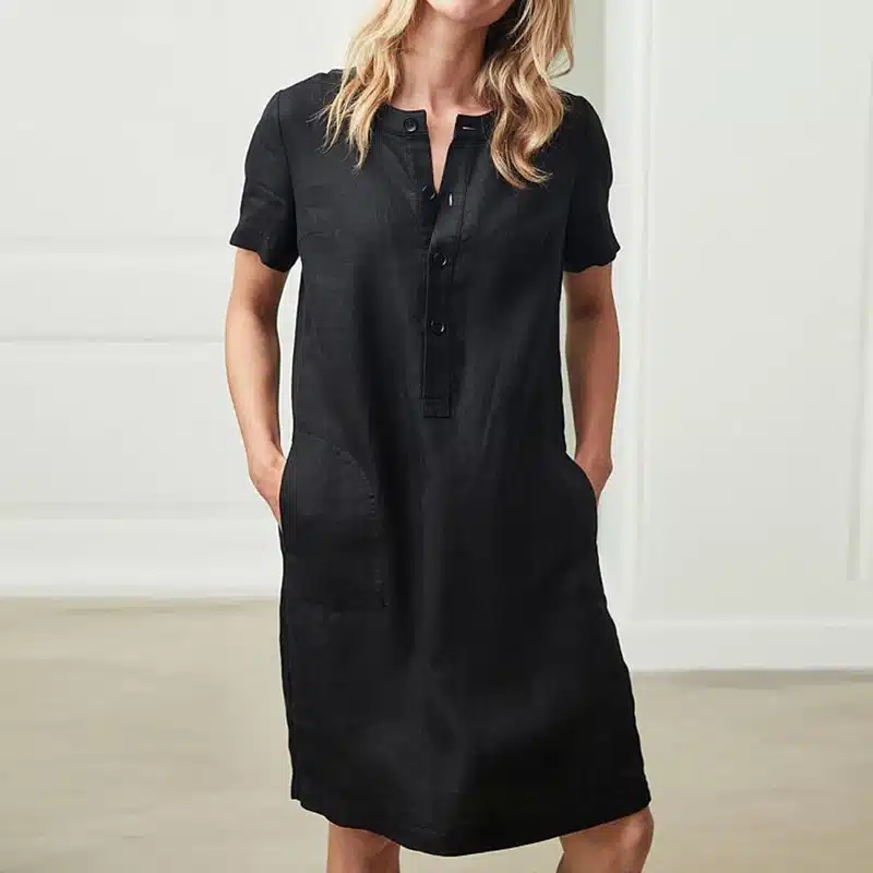 Summer Linen Dress 2019 Celmia Women Tunic Top Short Sleeve Shirt Button Female Vintage Casual Sundress Sarafans Vestidos S-5XL 5