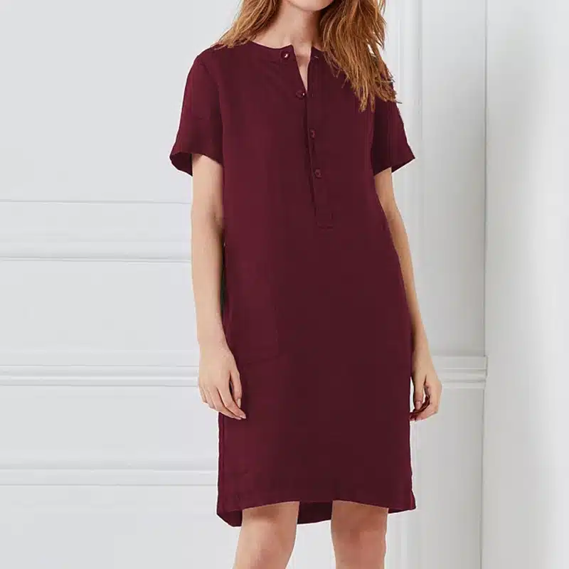 Summer Linen Dress 2019 Celmia Women Tunic Top Short Sleeve Shirt Button Female Vintage Casual Sundress Sarafans Vestidos S-5XL 14