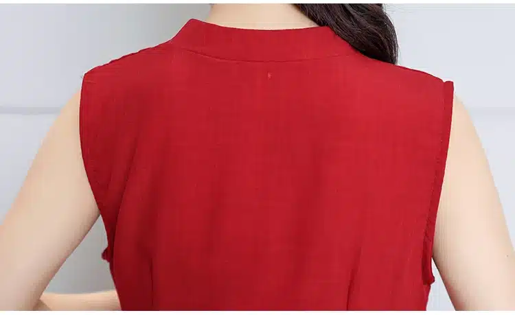 Saiqigui 2019 new fashion Summer Dress Sleeveless work OL women dress casual A-Lin v-neck Elegant dress vestidos de festa 45