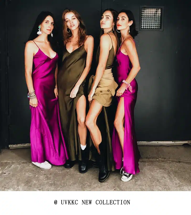Uvkkc Sexy Dress Split Sleeveless Strap V Neck Backless Women Party Long Dresses 2019 Summer Female Vestido Solid Dress Festa 13