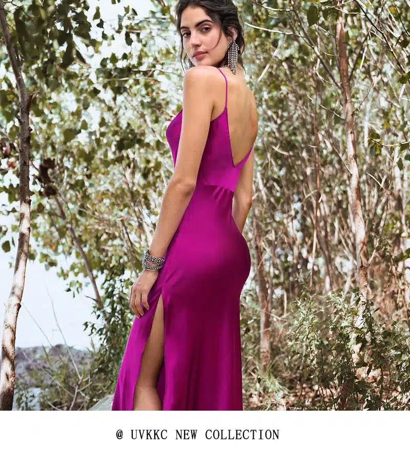 Uvkkc Sexy Dress Split Sleeveless Strap V Neck Backless Women Party Long Dresses 2019 Summer Female Vestido Solid Dress Festa 17