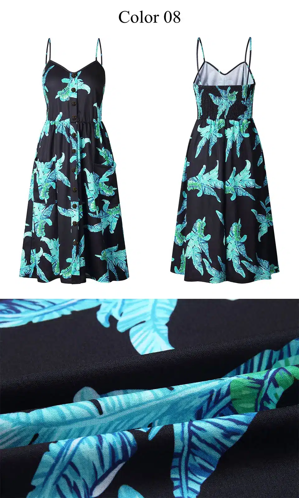 2019 Summer Women Button Decorated Print Dress Off-shoulder Party Beach Sundress Boho Spaghetti Long Dresses Plus Size FICUSRONG 32