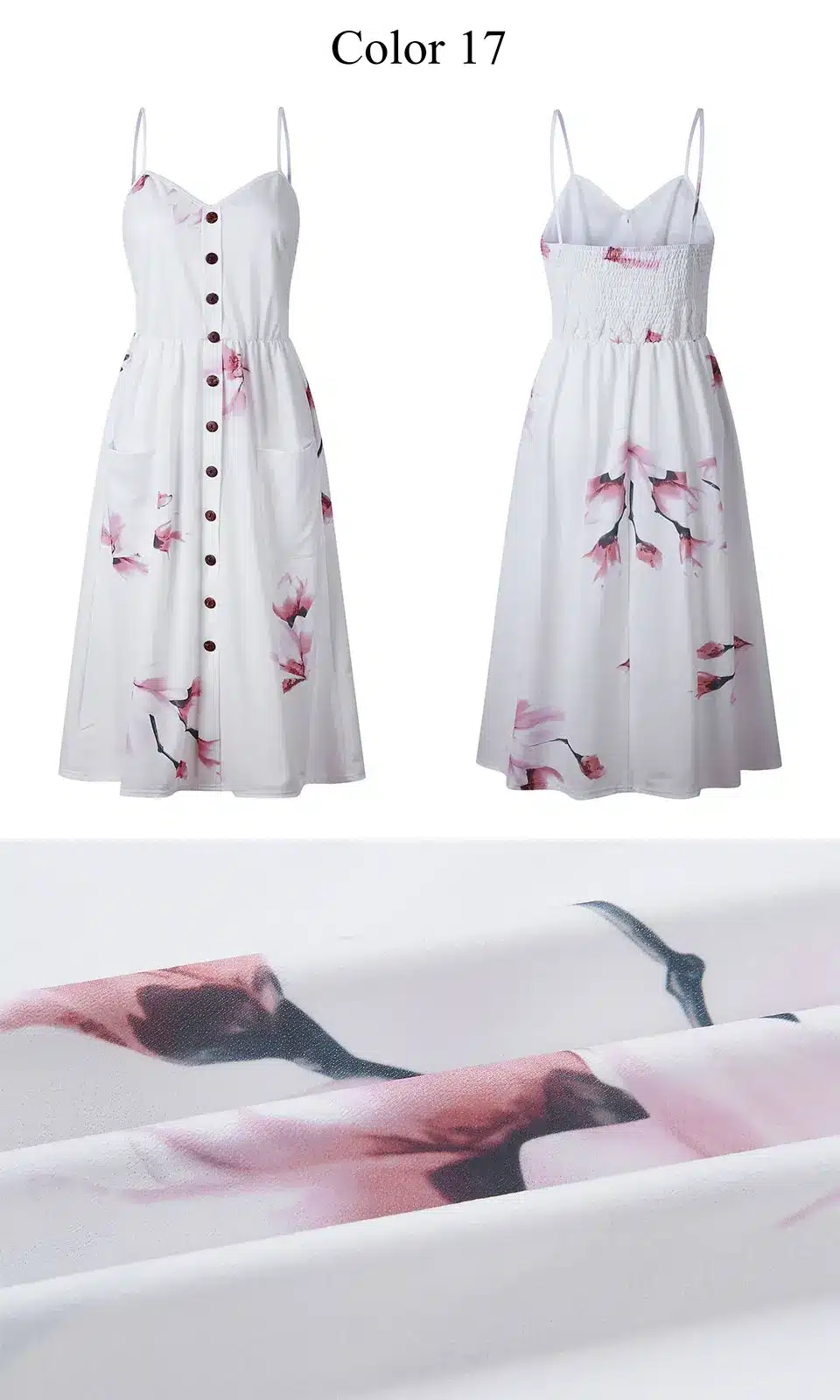 2019 Summer Women Button Decorated Print Dress Off-shoulder Party Beach Sundress Boho Spaghetti Long Dresses Plus Size FICUSRONG 41