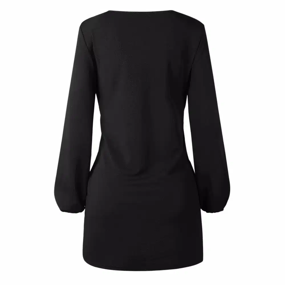 2019 Summer Autumn Dress Fashion Women Casual Loose Elegant Dress Good Quality O-Neck Sexy Black White Dress With Belt Vestidos 30