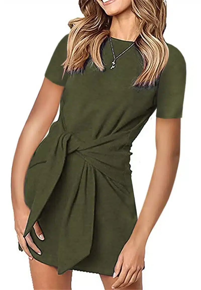2019 Summer Autumn Dress Fashion Women Casual Loose Elegant Dress Good Quality O-Neck Sexy Black White Dress With Belt Vestidos 35