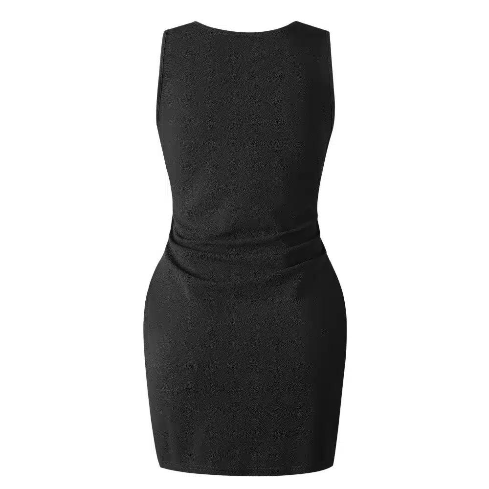 2019 Summer Autumn Dress Fashion Women Casual Loose Elegant Dress Good Quality O-Neck Sexy Black White Dress With Belt Vestidos 67