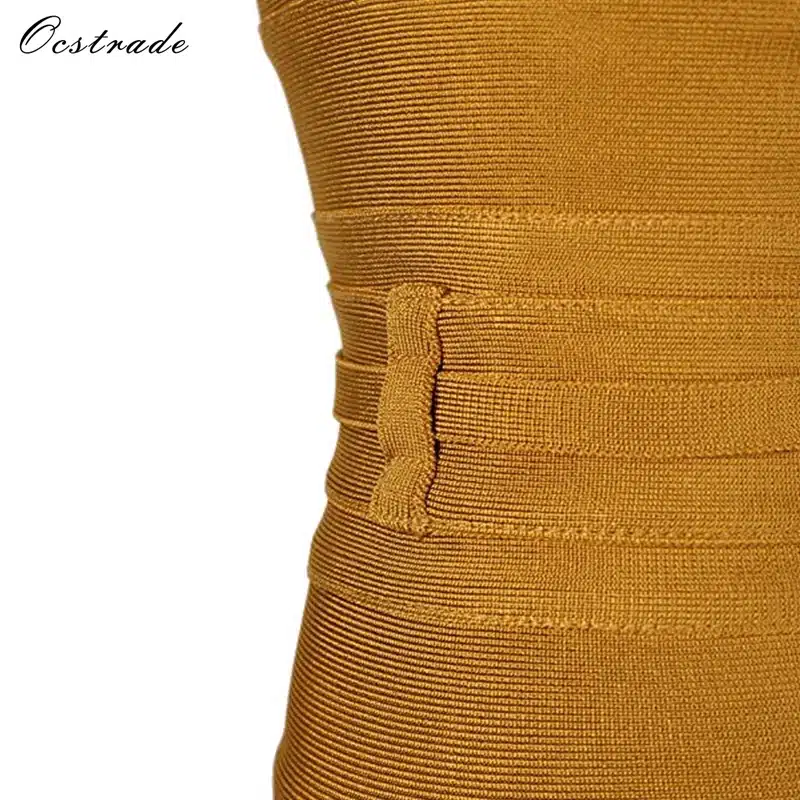 Ocstrade Women Bandage Dress 2019 Rayon Sleeveless Summer New Arrivals Sexy Deep v Neck Vestido Bodycon Bandage Dress Club Party 15