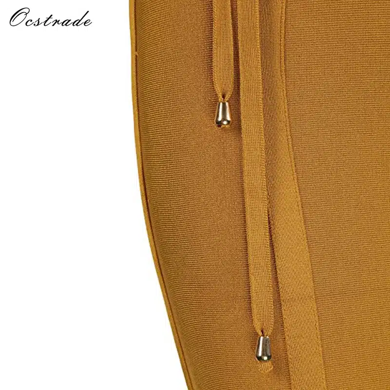Ocstrade Women Bandage Dress 2019 Rayon Sleeveless Summer New Arrivals Sexy Deep v Neck Vestido Bodycon Bandage Dress Club Party 16