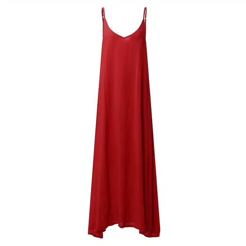 ZANZEA 2019 Summer Vestidos Women Dress Strapless V-neck Sleeveless Baggy Long Maxi Dresses Sexy Beach Sundress Robe Femme S-5XL 27