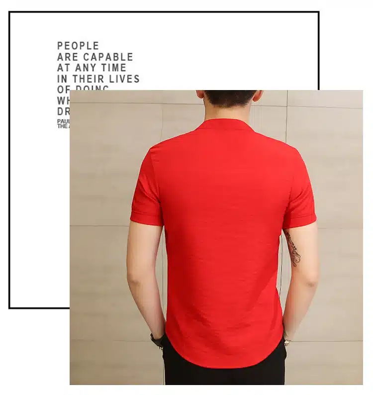 2019 Summer New Men Shirt Fashion Chinese style Linen Slim Fit Casual Short Sleeves Shirt Camisa Social Business Dress Shirts 19