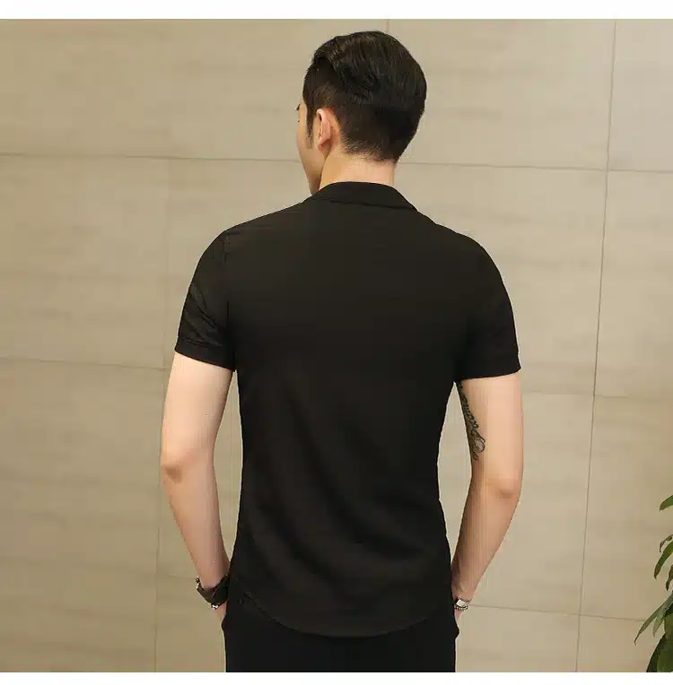 2019 Summer New Men Shirt Fashion Chinese style Linen Slim Fit Casual Short Sleeves Shirt Camisa Social Business Dress Shirts 29
