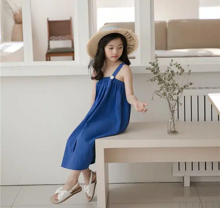 Sundress Toddler Girls Maxi Dress Long Children Clothing Summer 2019 New Princess Teenage Kids Girls Dress Beach A Line Clothes 17