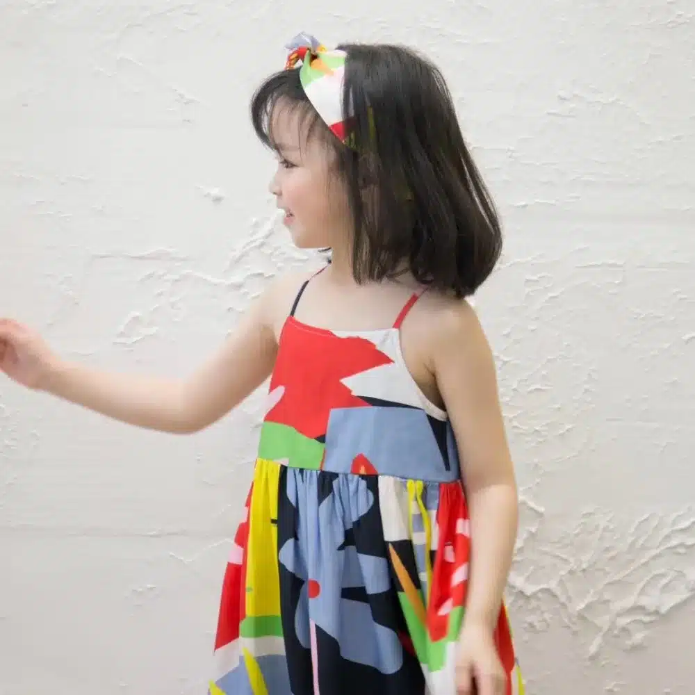 2019 New Summer girls dress candy color fashion kids dress with headband 11
