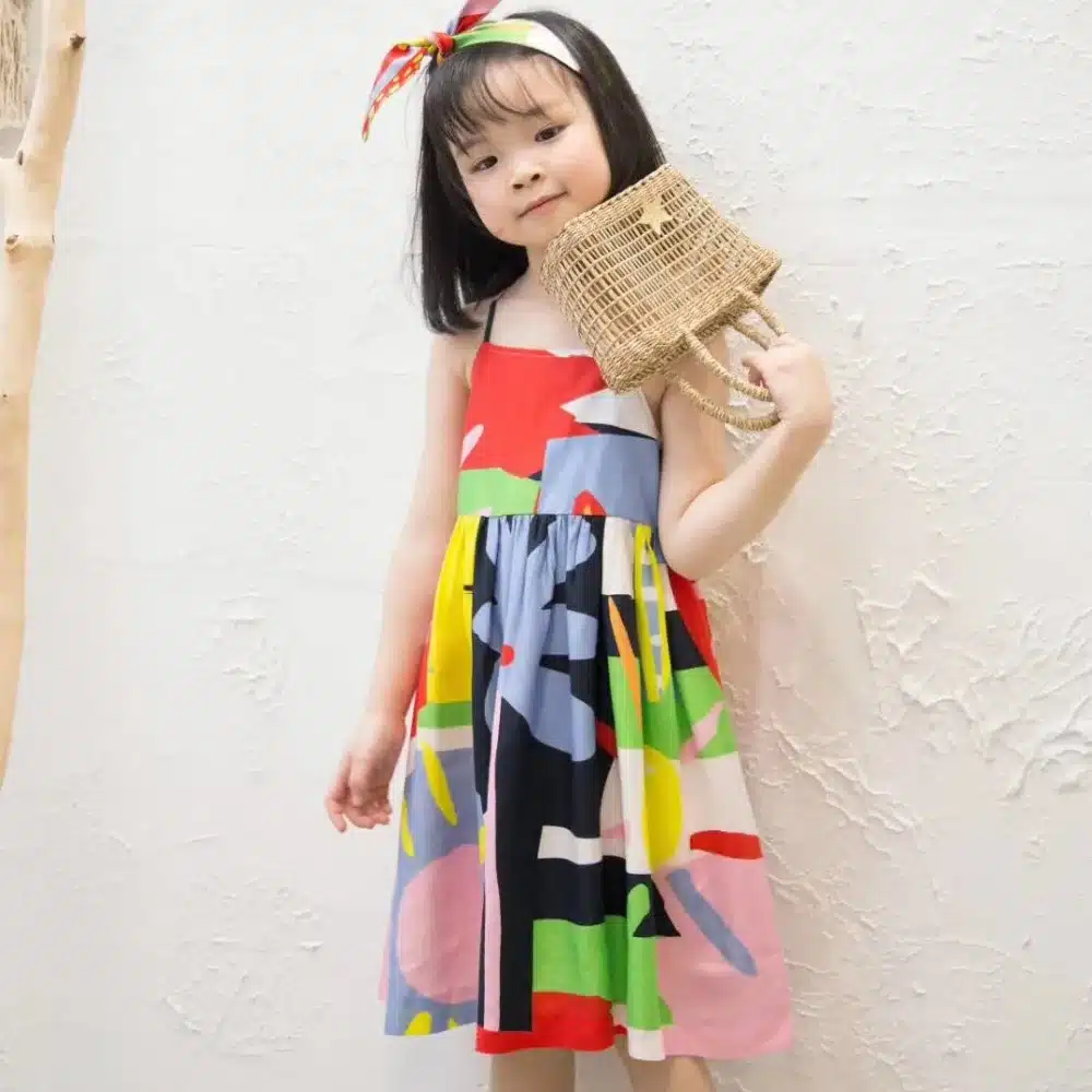 2019 New Summer girls dress candy color fashion kids dress with headband 13