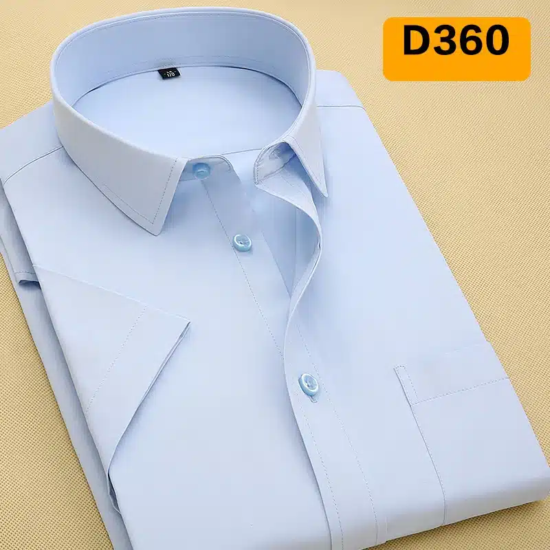 DAVYDAISY 2019 New Summer Men Shirt Short Sleeved Fashion Solid Twill Male Shirts Formal Business White camisa masculina DS249 5