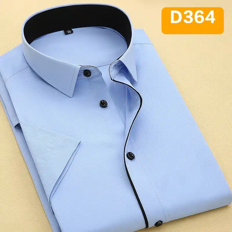 DAVYDAISY 2019 New Summer Men Shirt Short Sleeved Fashion Solid Twill Male Shirts Formal Business White camisa masculina DS249 9