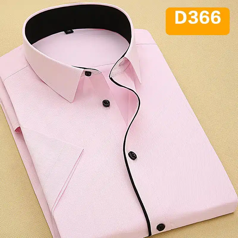 DAVYDAISY 2019 New Summer Men Shirt Short Sleeved Fashion Solid Twill Male Shirts Formal Business White camisa masculina DS249 11