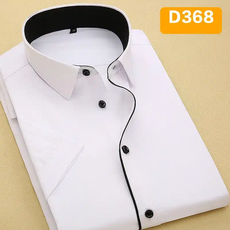 DAVYDAISY 2019 New Summer Men Shirt Short Sleeved Fashion Solid Twill Male Shirts Formal Business White camisa masculina DS249 13