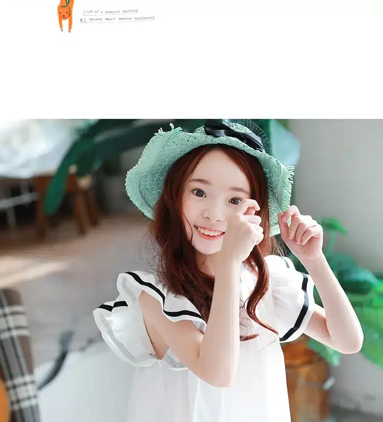 Baby girls dress 2019 Summer White Beach Dress Ruffle Fly Sleeve Dresses For Kids Cute Korean Toddler Teens Children Clothing 30