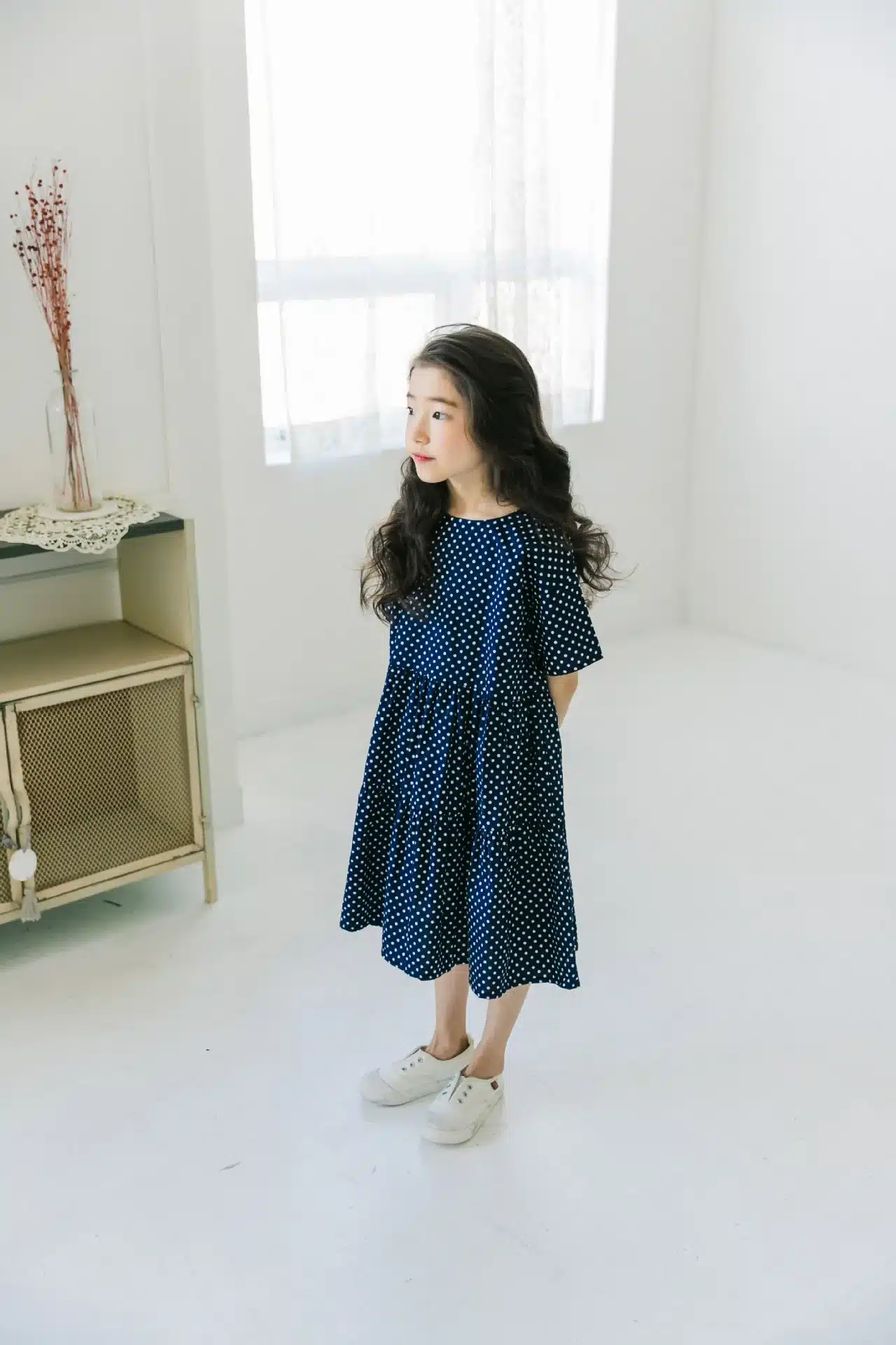 Brand 2019 New Children Dress Dot Girls Cute Dress Kids Cotton Dress Fashion Bow Mother and Daughter Dress Ruffles Summer,#5033 12