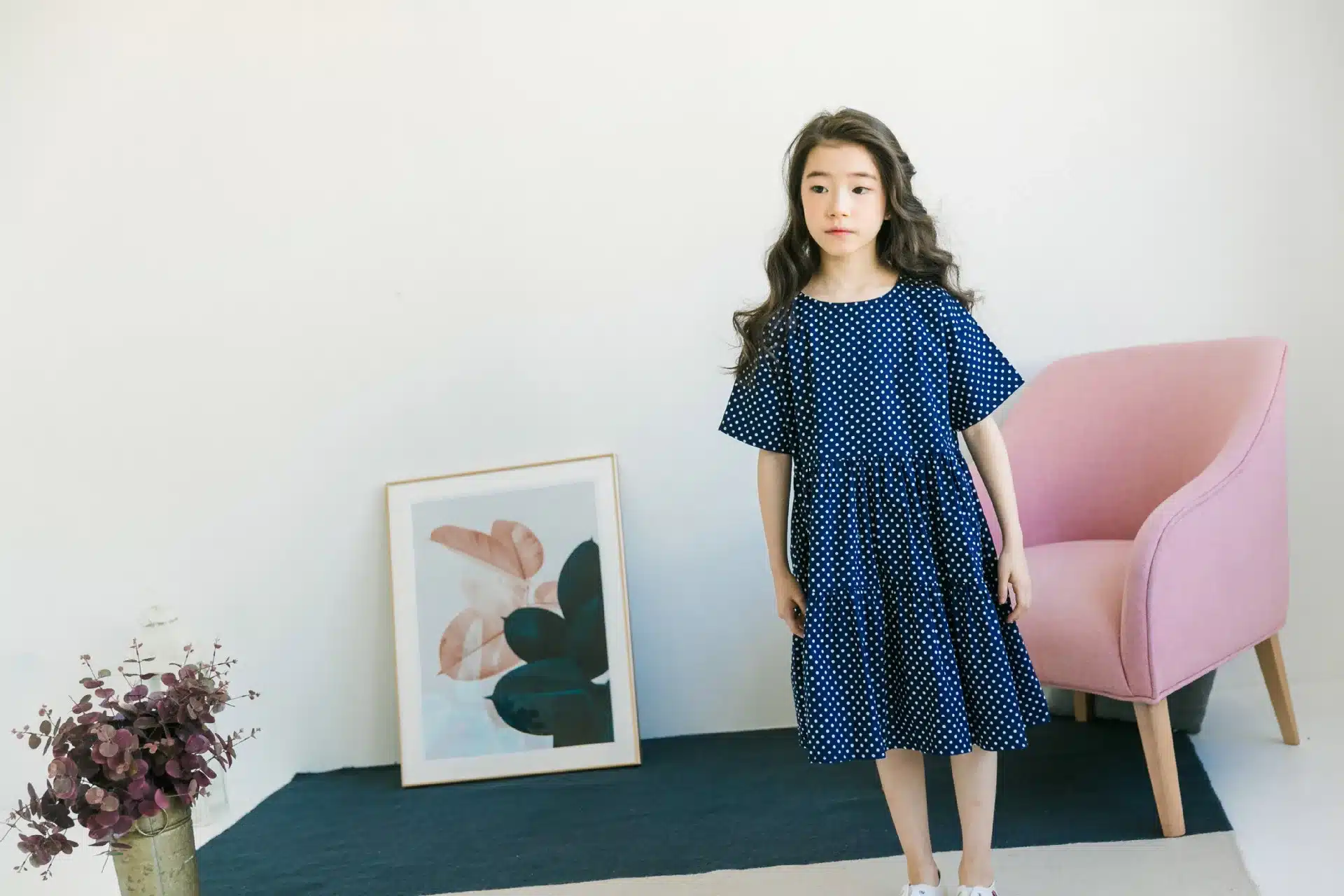Brand 2019 New Children Dress Dot Girls Cute Dress Kids Cotton Dress Fashion Bow Mother and Daughter Dress Ruffles Summer,#5033 15