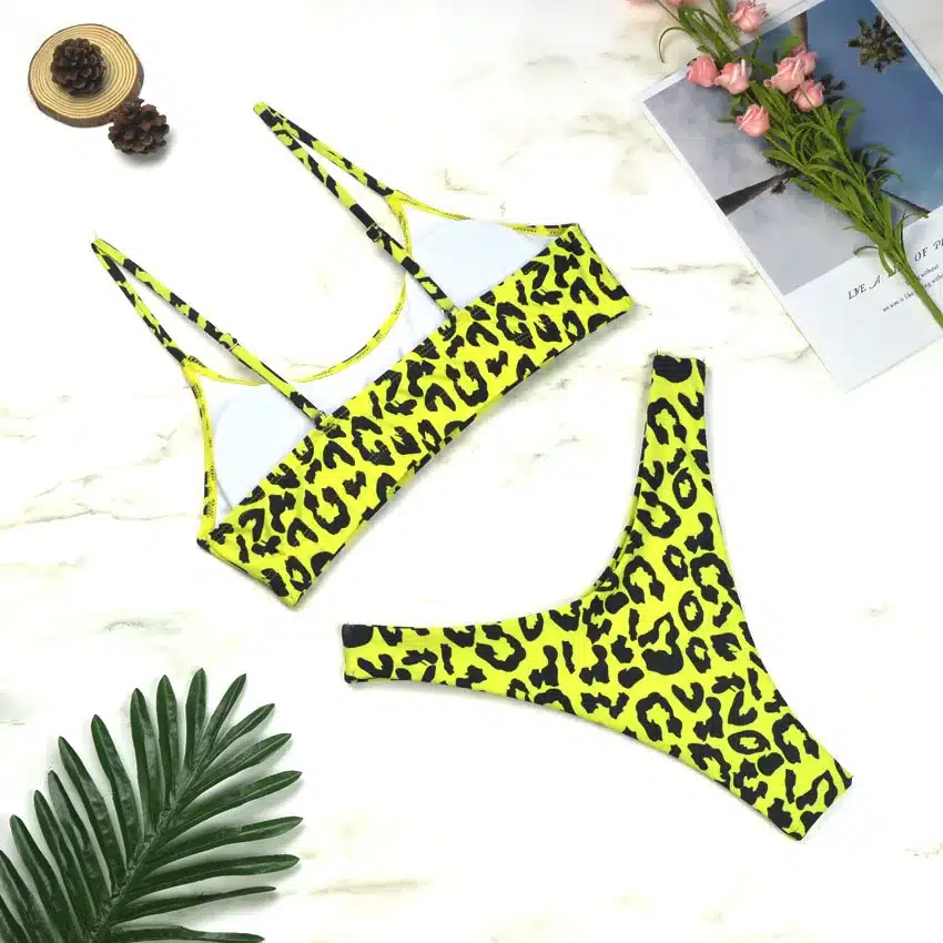 Sexy Leopard Bikinis 2019 Micro Bikini Set Push Up Thong Biquini High Cut Swimwear Women Mini Swimsuit Female Bathing Suit 19