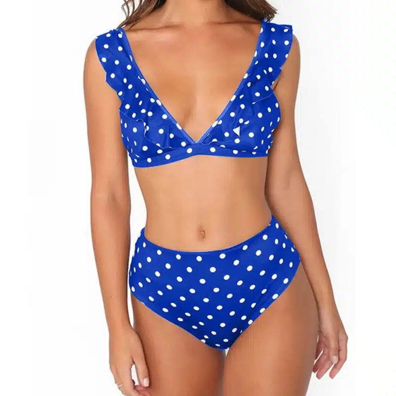 NIDALEE Sexy High Waist Bikini Women Swimwear Push Up Swimsuit Bathing Suit Bikini Set Dot Lace Biquinis Beach Wear Female 14