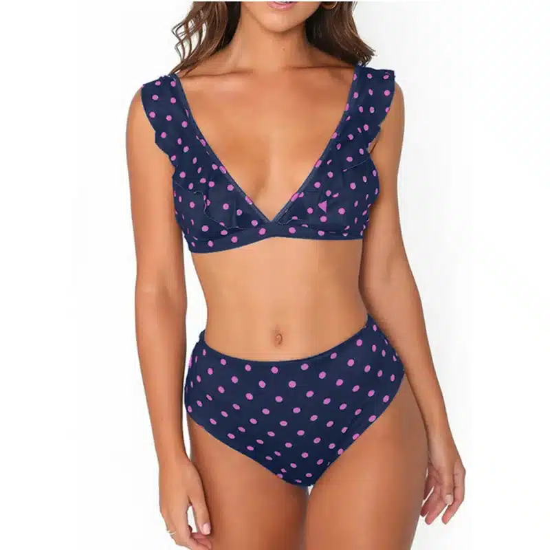 NIDALEE Sexy High Waist Bikini Women Swimwear Push Up Swimsuit Bathing Suit Bikini Set Dot Lace Biquinis Beach Wear Female 15
