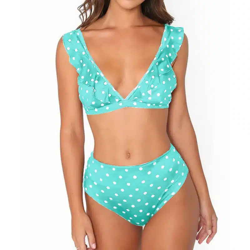NIDALEE Sexy High Waist Bikini Women Swimwear Push Up Swimsuit Bathing Suit Bikini Set Dot Lace Biquinis Beach Wear Female 16